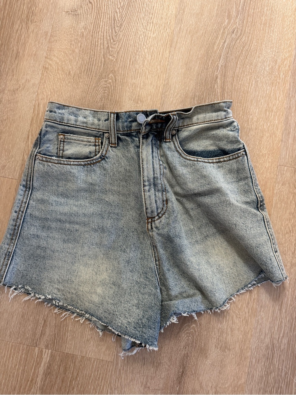 WeWoreWhat Light Blue High-Rise Denim Shorts